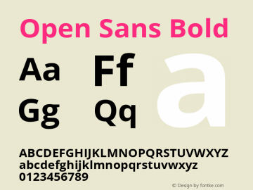 Open Sans Bold Version 1.10图片样张