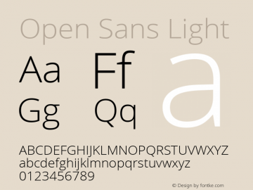 Open Sans Light Regular Version 1.10图片样张