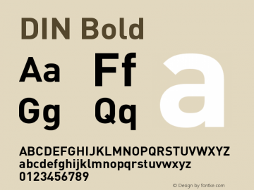 DIN-Bold 001.000 Font Sample