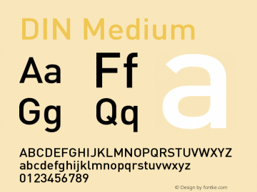 DIN-Medium 001.000 Font Sample