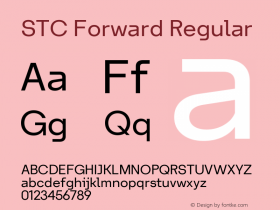 STC Forward Regular Version 1.000图片样张