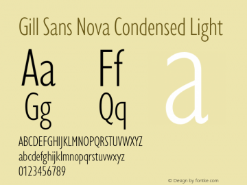 Gill Sans Nova Cn Light Version 1.00图片样张