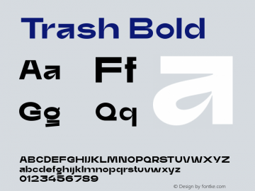 Trash-Bold Version 1.000 | wf-rip DC20190320图片样张