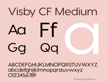 VisbyCF-Medium Version 3.800 | wf-rip DC20171015 Font Sample