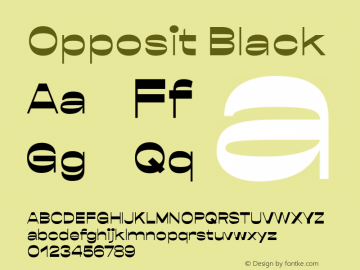 Opposit-Black Version 1.000 | wf-rip DC20170715 Font Sample