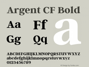 ArgentCF-Bold Version 3.220;PS 003.220;hotconv 1.0.88;makeotf.lib2.5.64775 Font Sample