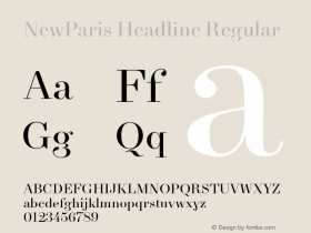 NewParisHeadline-Regular 2.003 Font Sample