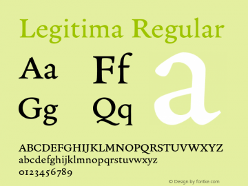 Legitima-Regular Version 1.000图片样张