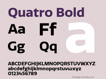 Quatro-Bold Version 1.30图片样张