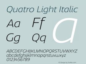 Quatro-LightItalic Version 1.30图片样张