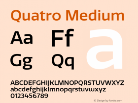 Quatro-Medium Version 1.30 Font Sample