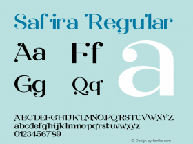 Safira Version 1.00;October 16, 2020;FontCreator 13.0.0.2683 64-bit图片样张