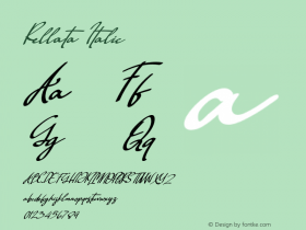 Rellata-Italic Version 1.00;November 3, 2020;FontCreator 13.0.0.2683 64-bit图片样张