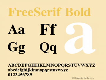 FreeSerif Bold Version 0412.2268图片样张