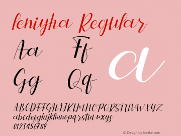 leniyha Version 1.00;February 14, 2021;FontCreator 13.0.0.2683 64-bit Font Sample