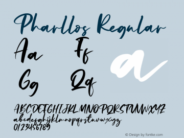 Pharllos Version 1.00;January 17, 2021;FontCreator 13.0.0.2683 64-bit Font Sample