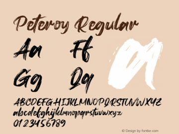 Peteroy Version 1.00;February 22, 2021;FontCreator 13.0.0.2683 64-bit Font Sample