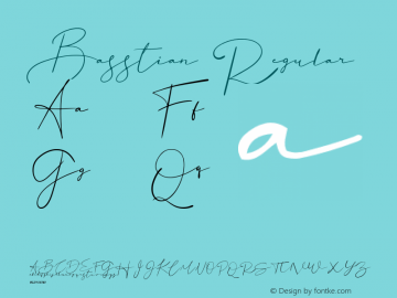 Basstian Version 1.00;February 24, 2021;FontCreator 13.0.0.2683 64-bit Font Sample