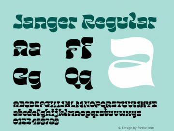 Janger Regular Version 1.000 Font Sample
