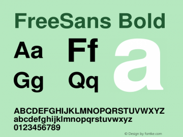 FreeSans Bold Version $Revision: 1.10 $ Font Sample