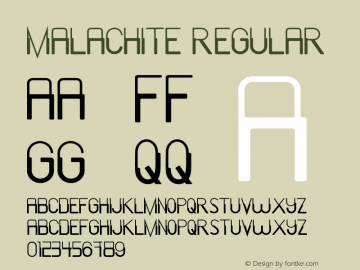 Malachite Version 1.00;April 15, 2021;FontCreator 12.0.0.2545 64-bit图片样张