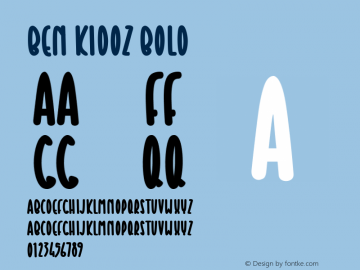 Ben Kidoz Bold Version 1.00;September 12, 2020;FontCreator 12.0.0.2539 64-bit Font Sample