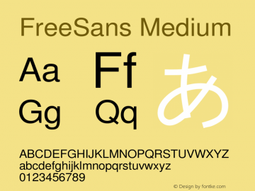 FreeSans Medium Version $Revision: 1.141 $图片样张