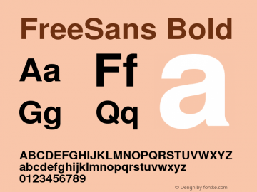 FreeSans Bold Version $Revision: 1.105 $图片样张