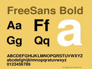 FreeSans Bold Version $Revision: 1.8 $ Font Sample