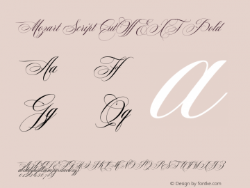 MozartScriptCutOffEXT-Bold Version 1.000 Font Sample