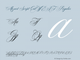 MozartScriptCutOffEXT-Regular Version 1.000 Font Sample