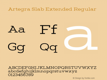 Artegra Slab Ex Regular Version 1.000图片样张