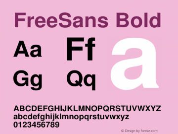 FreeSans Bold Version $Revision: 1.48 $ Font Sample