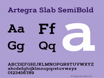 Artegra Slab SemiBold Version 1.000图片样张
