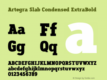 Artegra Slab Cn ExtraBold Version 1.000图片样张