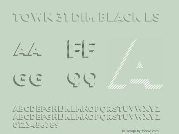 Town 31 Dim Black LS Version 1.000 Font Sample