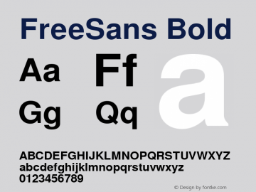 FreeSans Bold Version 0412.2261 Font Sample