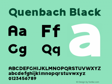 Quenbach Black Version 1.001 | wf-rip DC20191020 Font Sample