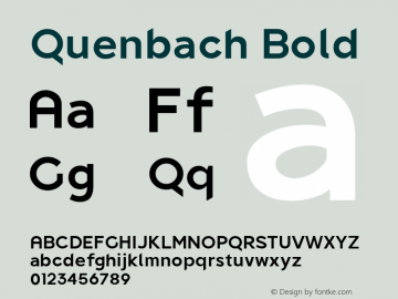 Quenbach Bold Version 1.001 | wf-rip DC20191020 Font Sample