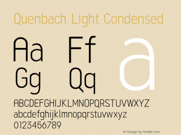 Quenbach Light Condensed Version 1.001 | wf-rip DC20191020图片样张