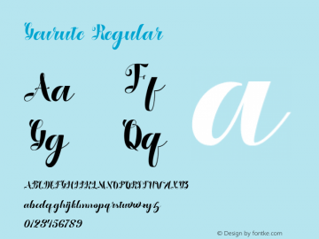 Geurute Version 1.000 Font Sample