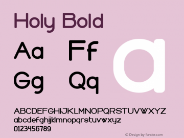 Holy Bold 图片样张