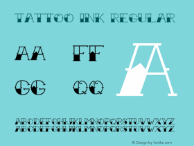 Tattoo Ink Regular Macromedia Fontographer 4.1 8/5/2003图片样张