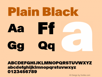 PlainBlack-Regular Version 1.000 | wf-rip DC20130530图片样张