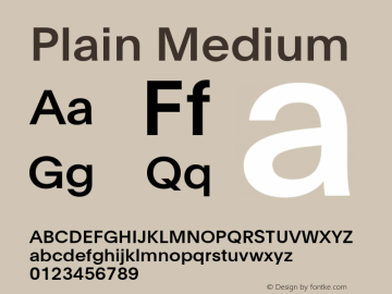 PlainMedium-Regular Version 1.000 | wf-rip DC20130530图片样张