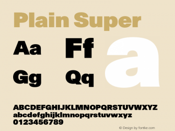 PlainSuper-Regular Version 1.000 | wf-rip DC20130530图片样张