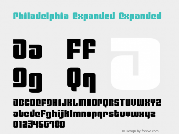 Philadelphia Expanded Expanded 2 Font Sample