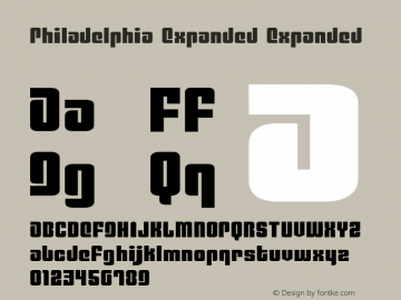 Philadelphia Expanded Expanded 2 Font Sample