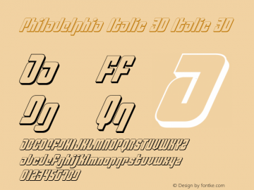 Philadelphia Italic 3D Italic 3D 2图片样张