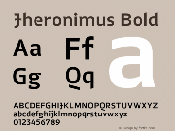 Jheronimus Bold Version 3.001;PS 003.001;hotconv 1.0.88;makeotf.lib2.5.64775图片样张